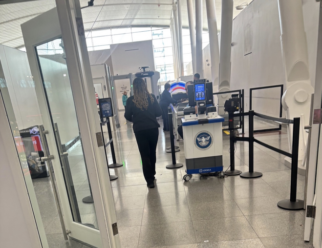 The only person going through Delta One security was done before we got there