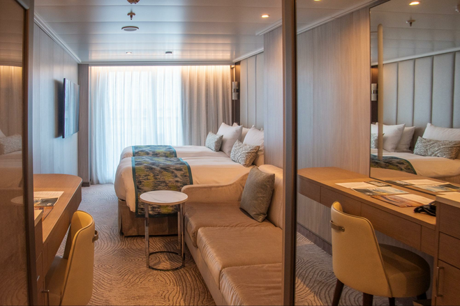 Our deluxe balcony cabin on the Sun Princess.