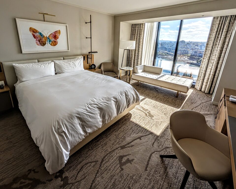King guest room at the JW Marriott Parq Vancouver