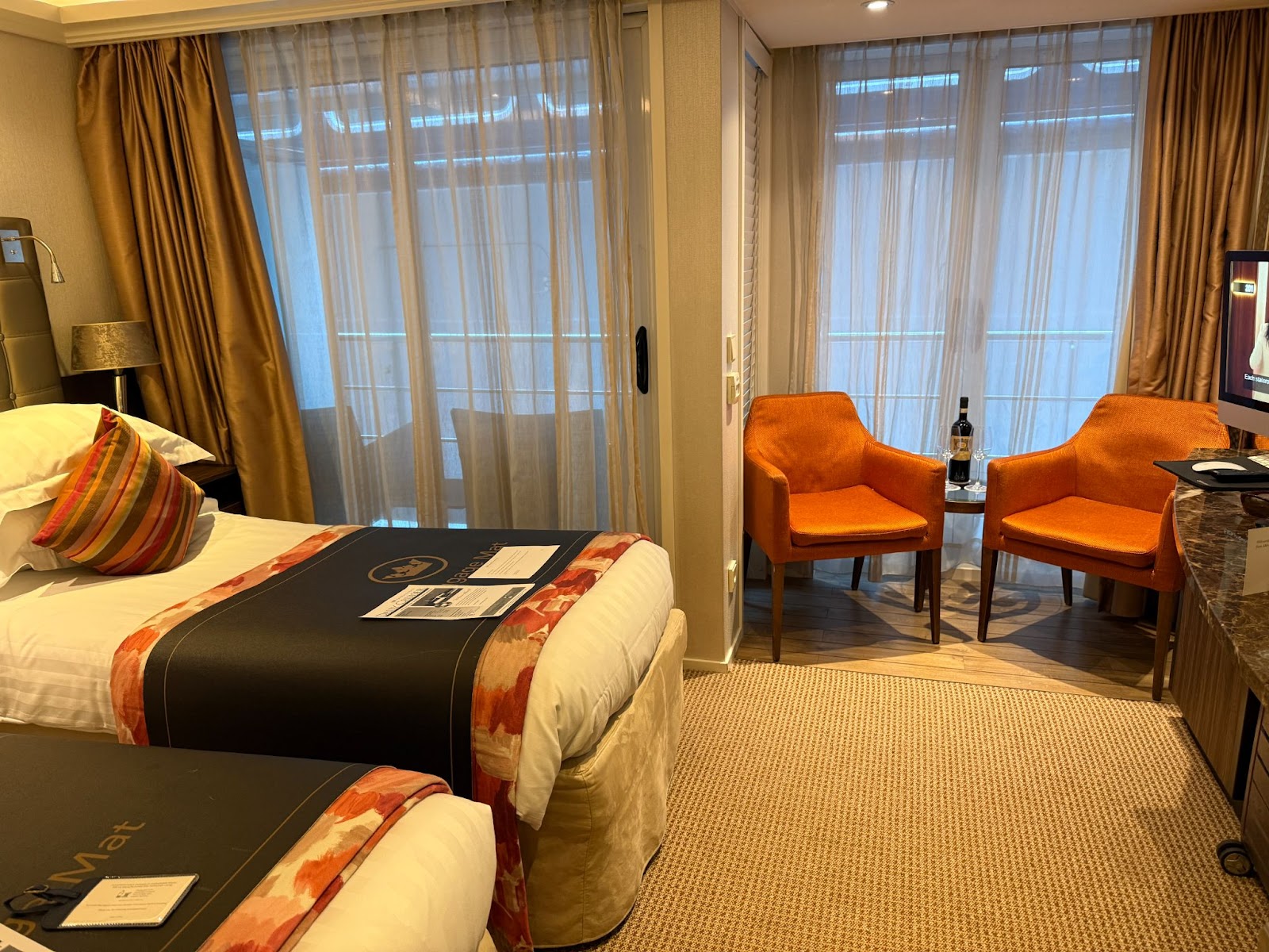 AmaSerena twin balcony stateroom