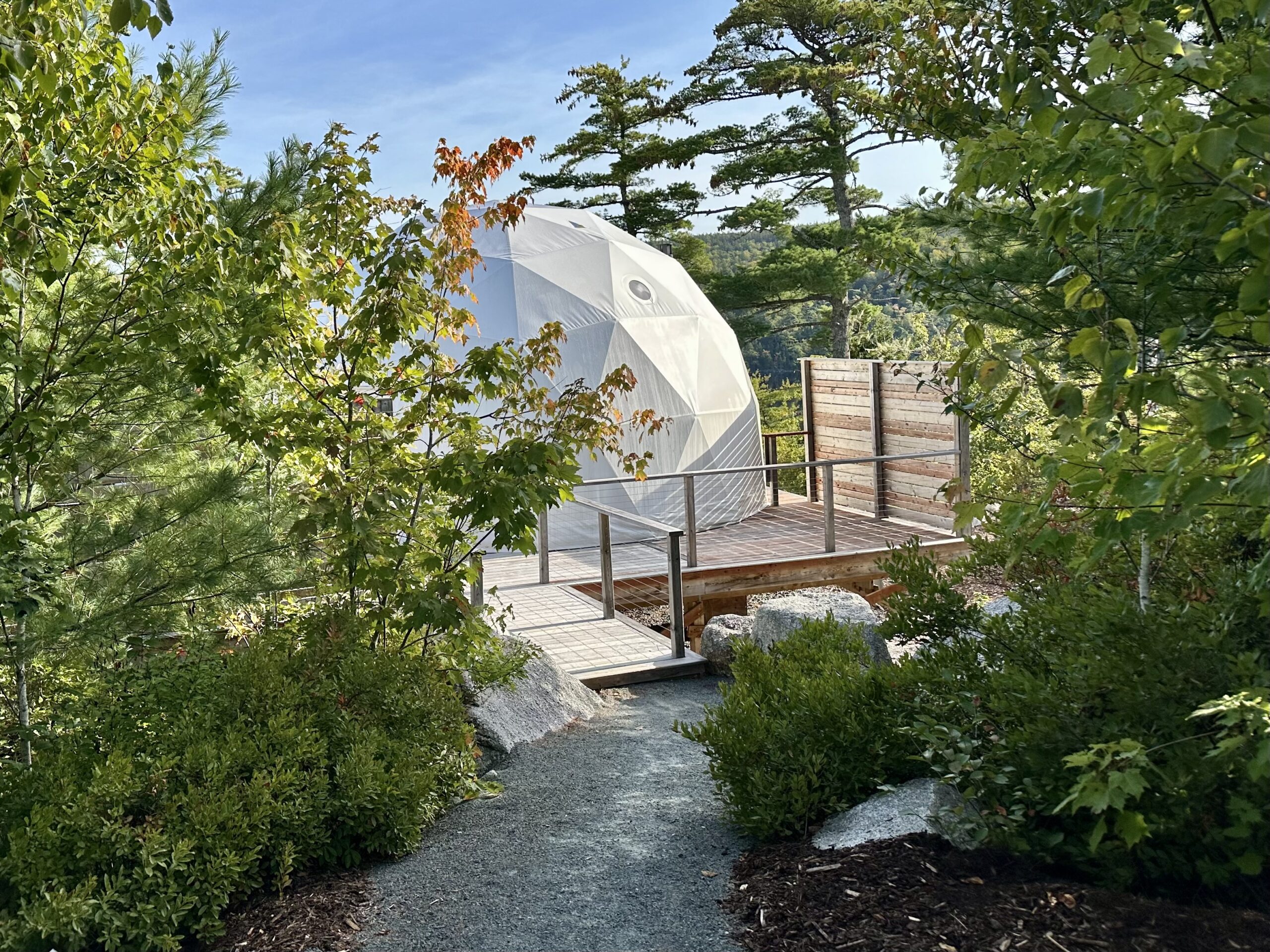 Nalu Retreat dome lodging in Porters Lake, a stop along the Nova Scotia Chowder Trail.