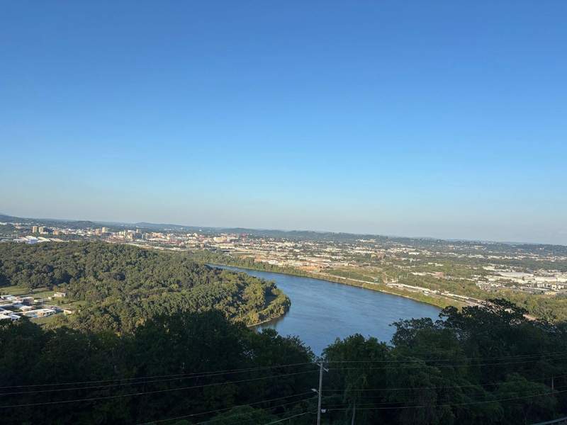 Scenic view of Chattanooga and its river from Lookout Mountain