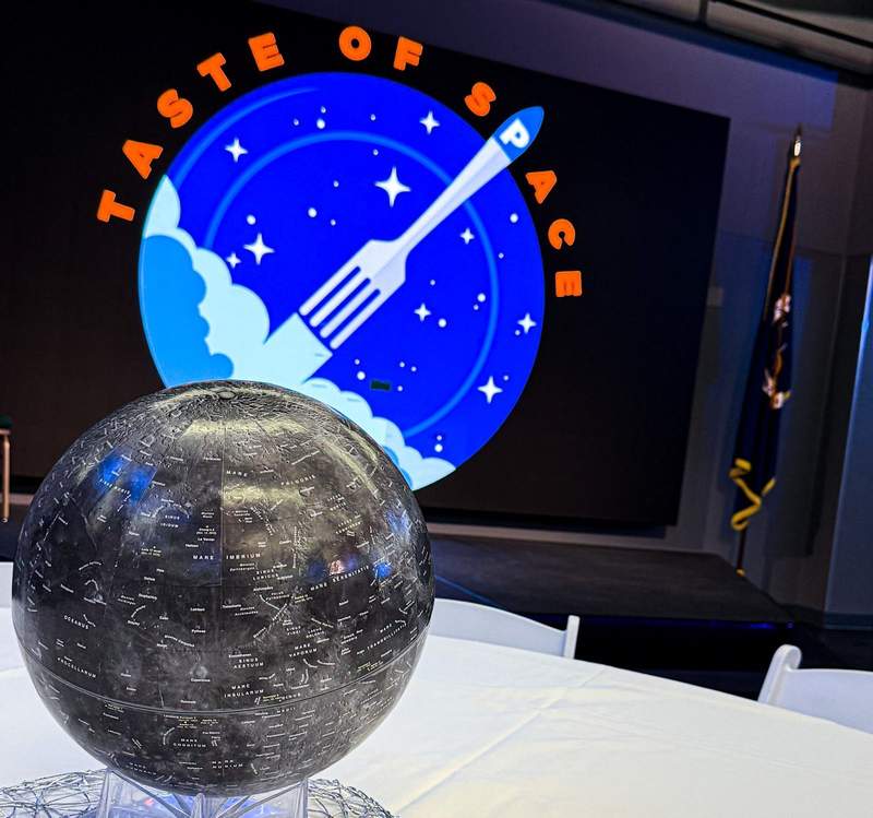 Taste of Space logo with globe