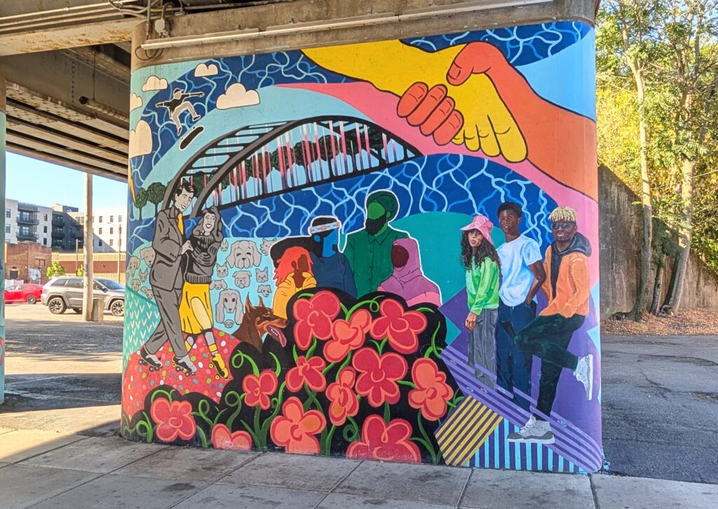 a colorful mural in Fort Wayne Indiana