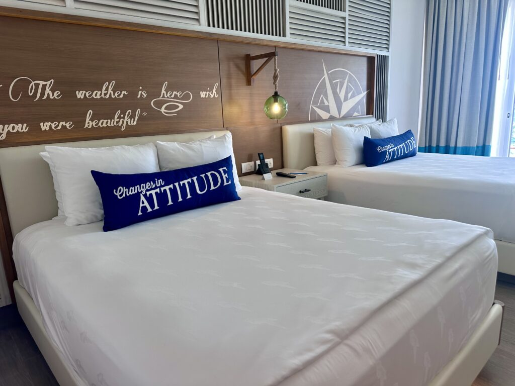 Two queen beds at Margaritaville Island Reserve Riviera Maya