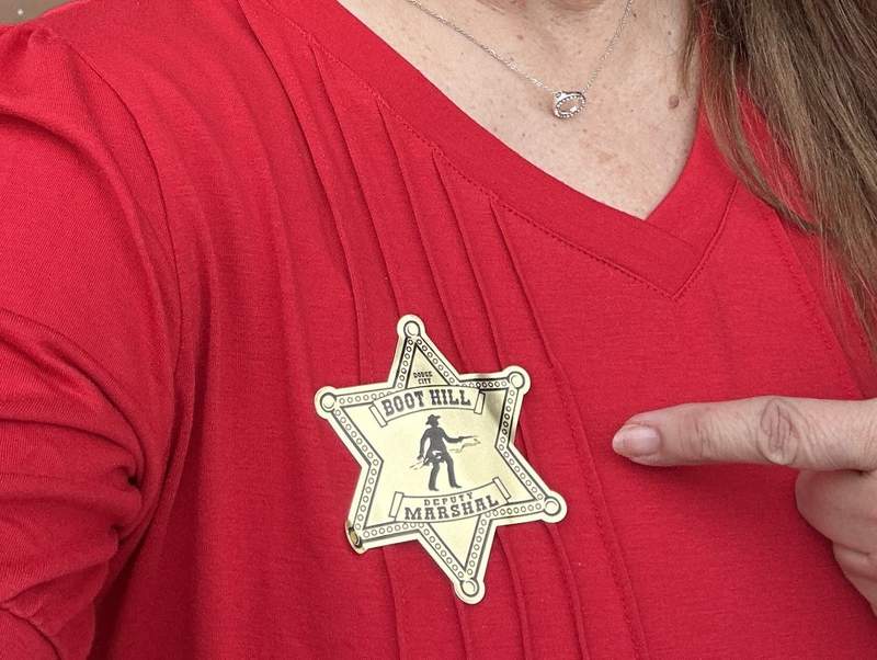 I was deputized by the marshal. This is my badge.