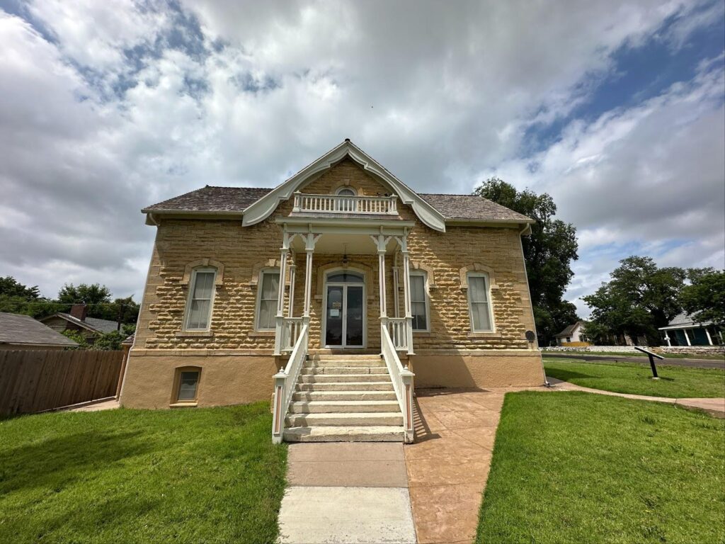 The Mueller-Schmidt House Museum known as The Home of Stone, a stop on the Kansas Gunsmoke Trail]