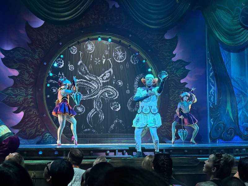 Circus performers on stage