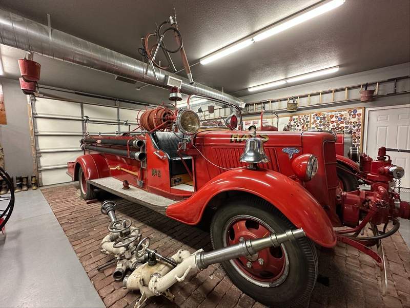 An engine in the Fire Truck Museum.