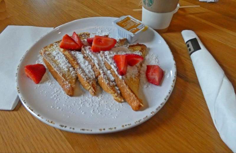 Strawberry French toast.