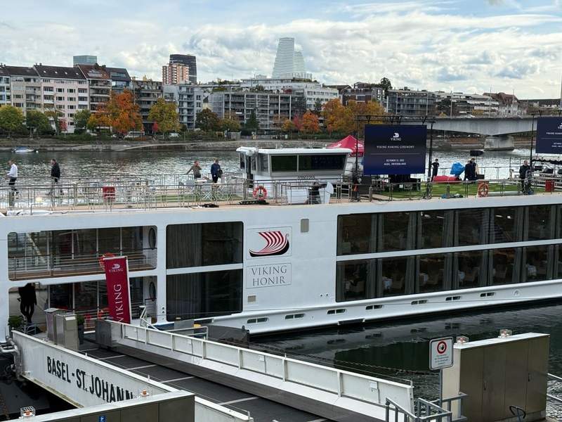 Viking Honir ship in Basel, Switzerland