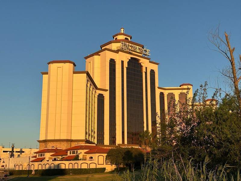 L’Auberge du Lac Casino Resort from the boardwalk in Lake Charles, LA. 