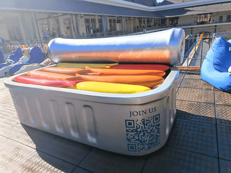 Sardine tin statue at Mercado do Bolhao in Porto
