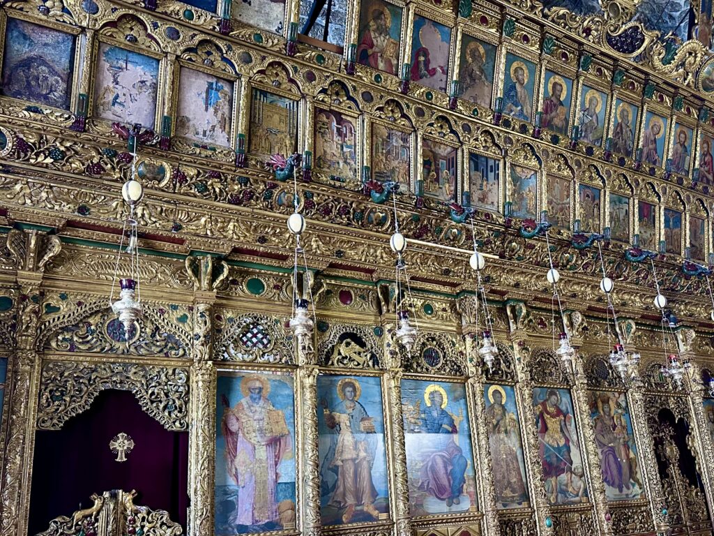 Byzantine icons in the Church of St. Lazarus in Cyprus.