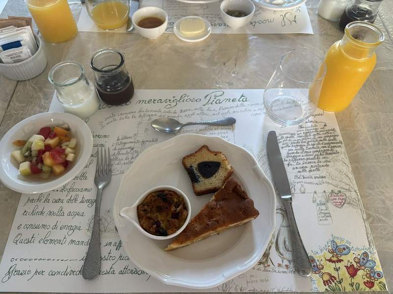 Plate of breakfast food