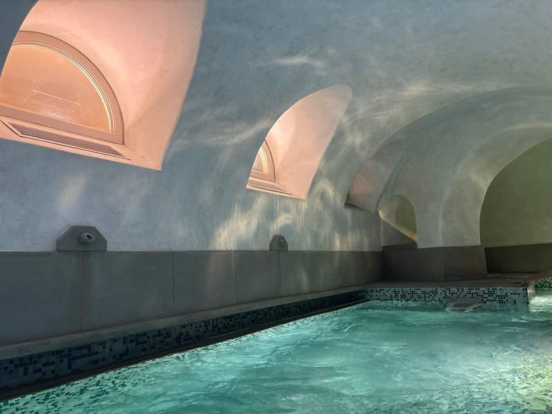 Spa water and colorful light