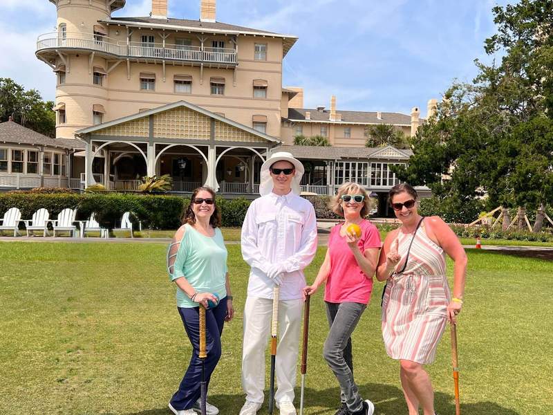 lesson with the croquet pro