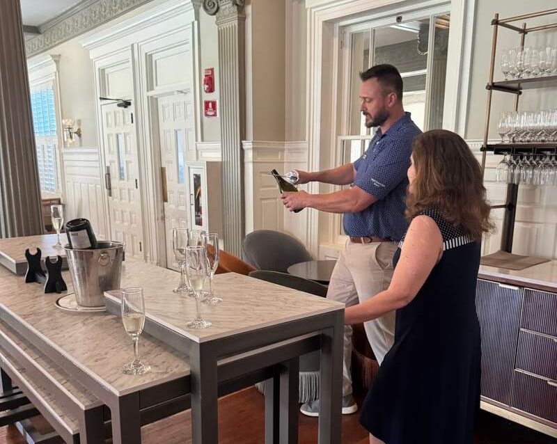 learning the tradition of champagne sabering