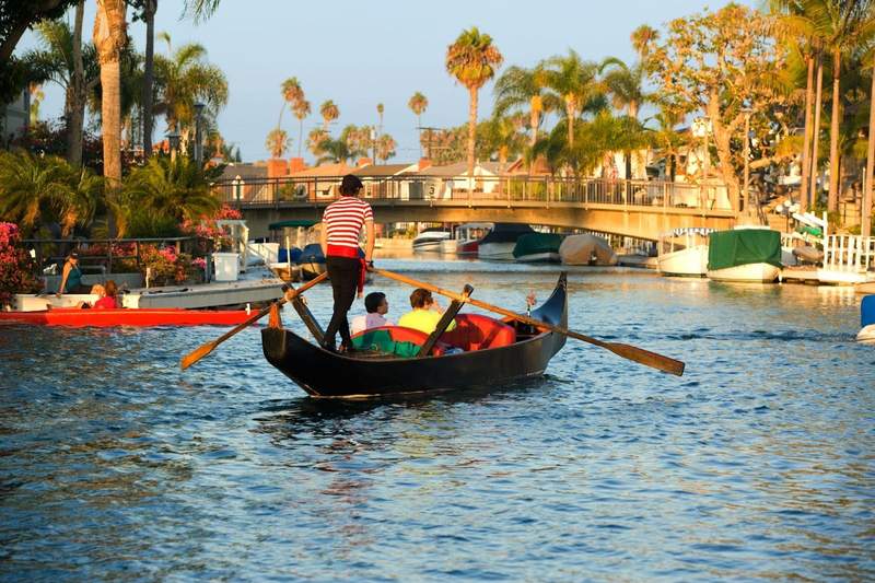 Gondola Getaway cruise in the canals of Naples Island Long Beach CA.