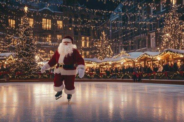 Santa on Skates in Brooklyn
