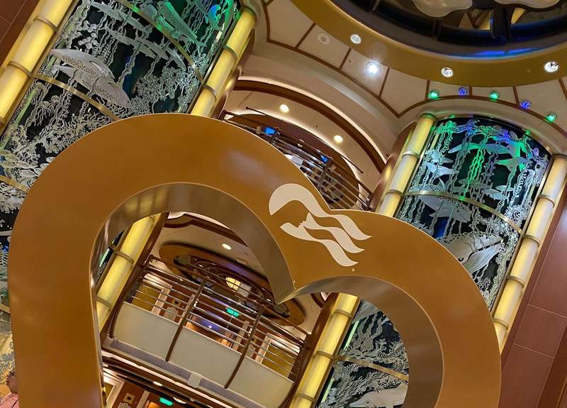 Princess Cruises logo in atrium