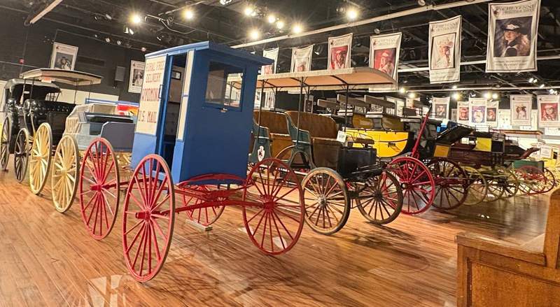 Colorful stage coach carriages from Cheyenne Frontier Days.