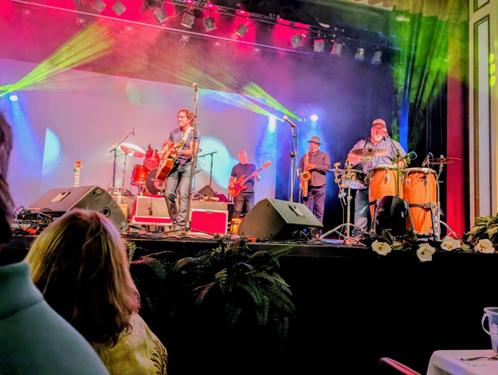 Steve Azar and his band onstage in Greenville, Mississippi, a curated excursion on the Viking Mississippi River cruise boat
