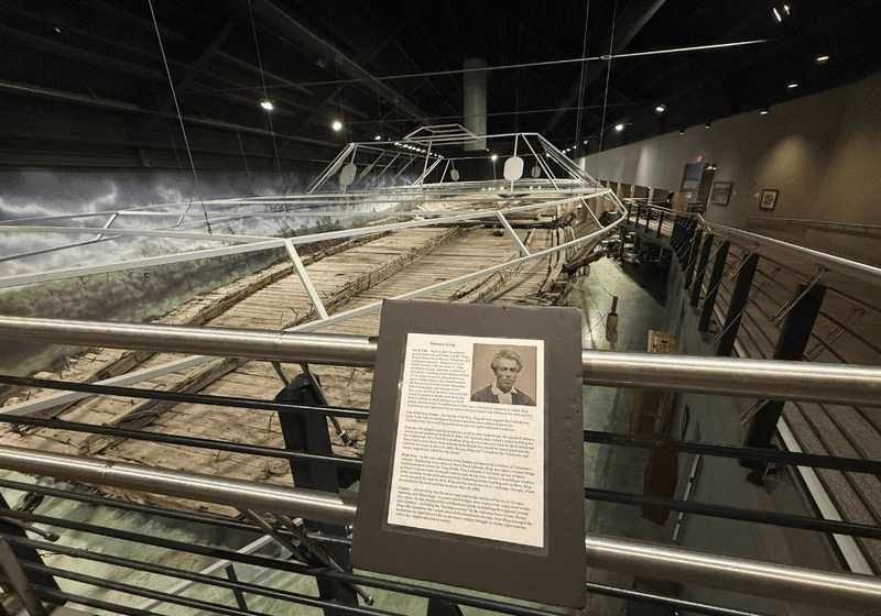 Remains of a large naval warship used during the civl war.
