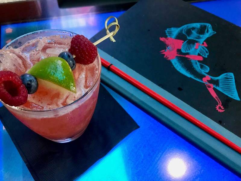 fruit cocktail with menu