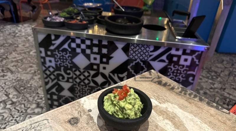 Tableside guacamole at Antojitos Authentic Mexican Food at Universal CityWalk Orlando.