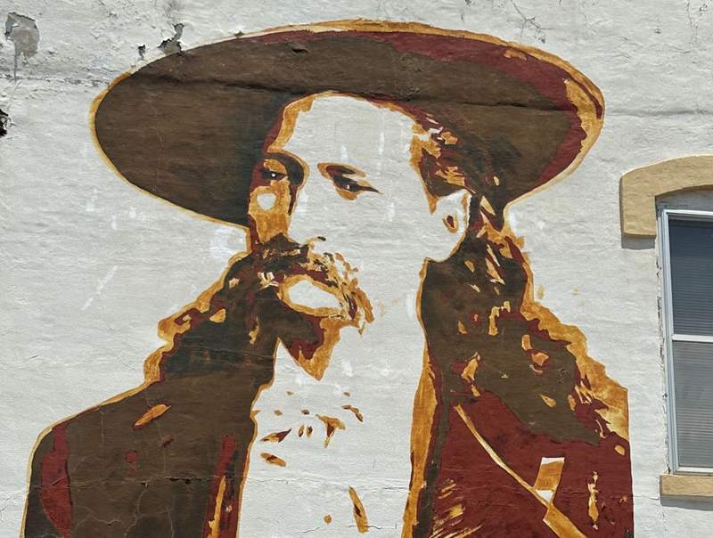 Wild Bill Hickok Mural on the Kansas Gunsmoke Trail.