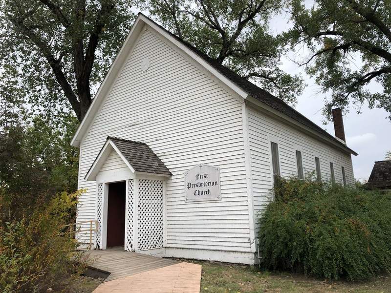 First Presbyterian Church in Old Cowtown, in Wichita a stop on the Kansas Gunsmoke Trail.