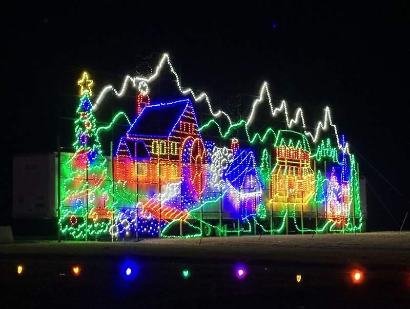Christmas lights display.
