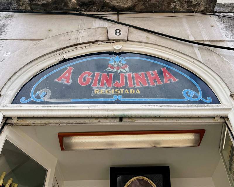The sign above a Ginjinha vendor in Lisbon Portugal.