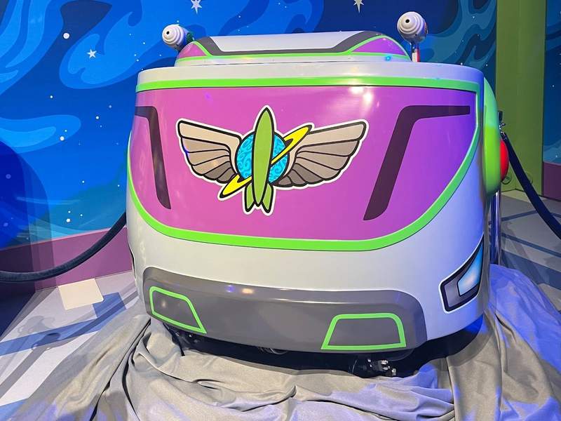 New ride vehicle for Buzzlightyears Space Ranger Spin.
