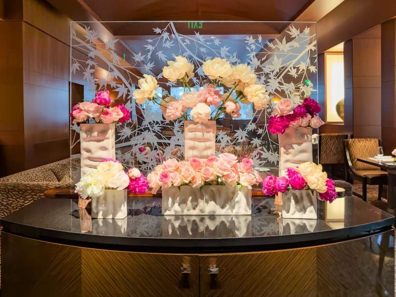 A stunning floral display at The Umstead Hotel and Spa in Cary North Carolina.