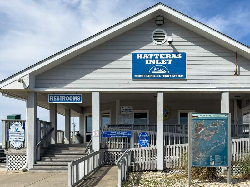North Carolina Ferry System terminal at Hatteras Inlet.