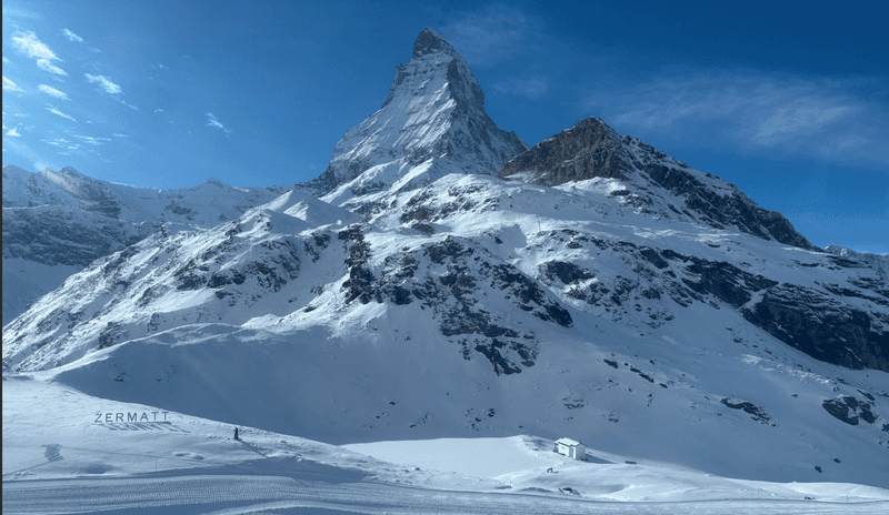 Ski slopes below the Matterhorn