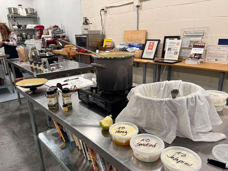 Cheesemaking kitchen at Epicurean Collections in Sonoma CA.