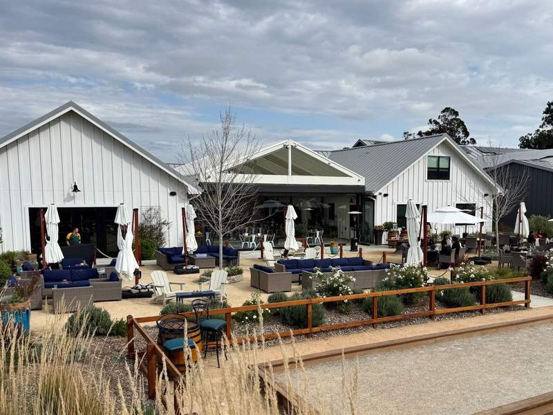 The back patio and garden at Anaba Winery in Sonoma CA