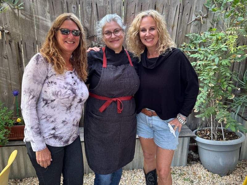 Linda plus Chef Cristina Topham and Kim at Spread Kitchen in Sonoma CA.