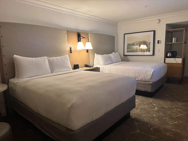 Double queen room at the Fairmont Mission Inn and Spa. Sonoma CA.