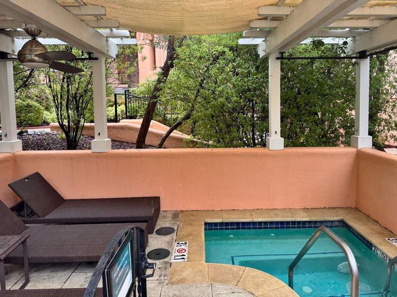 Private whirlpool cabana at Fairmont Mission Inn and Spa in Sonoma CA.