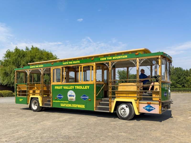 Fruit Valley Trolley awaits guests