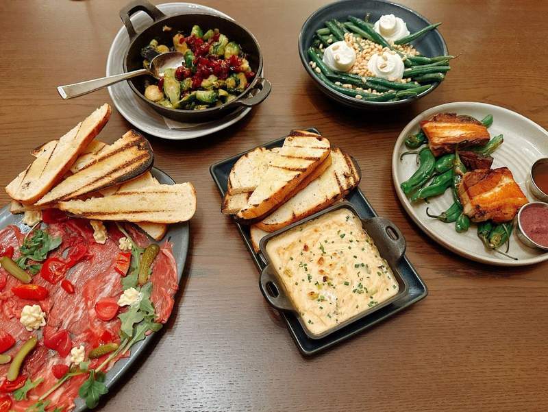 A variety of appetizers and side dishes.