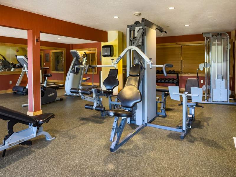 Gym equipment in the Fitness Center.