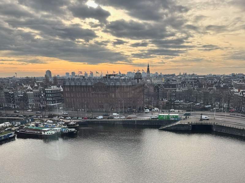 View of the IJ waterfront in Amsterdam from DoubleTree Amsterdam Centraal Station