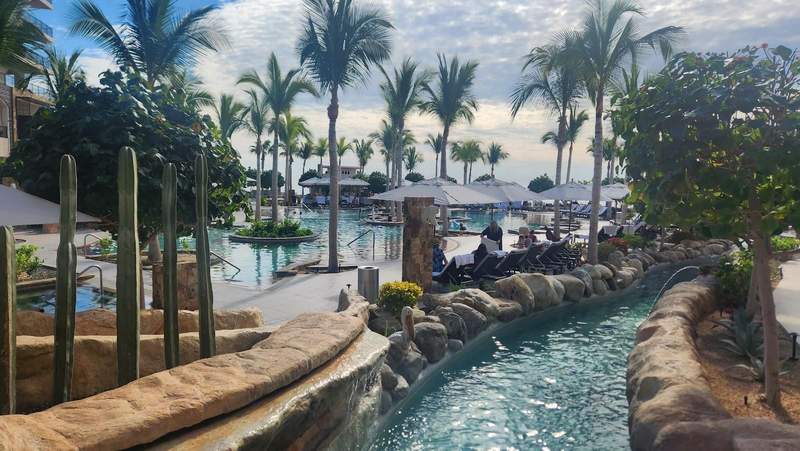 Lazy river and pool at Villa La Valencia Resort and Spa.