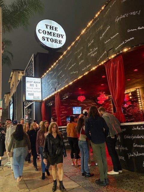 The line waiting to get into The Comedy Store in Los Angeles