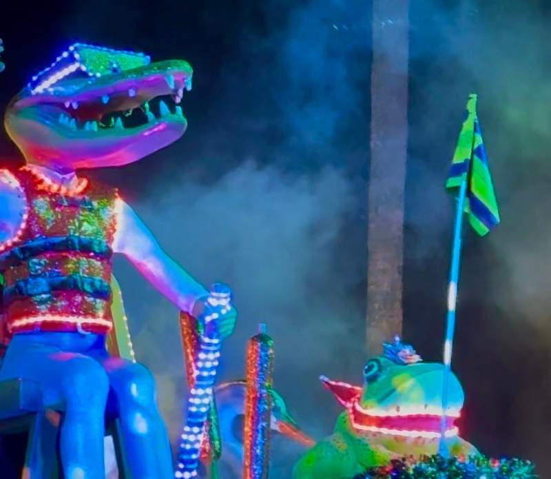 Float from the Mardi Gras Parade at Universal Orlando Resort.